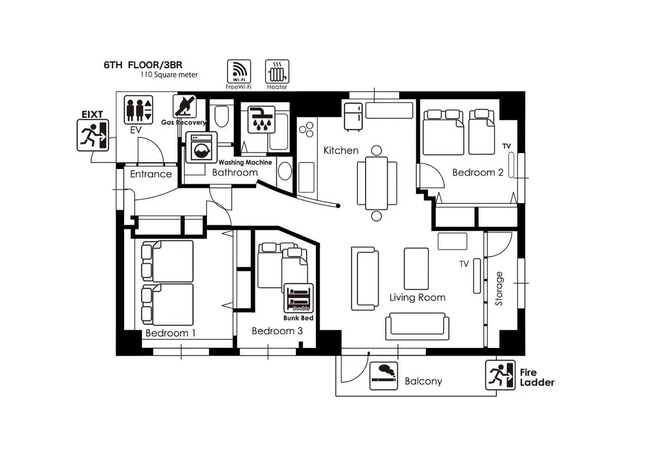 Nk Bld6F Sapporo 3Ldk 3Br 1 Floor 1 Room 0*,  Japan